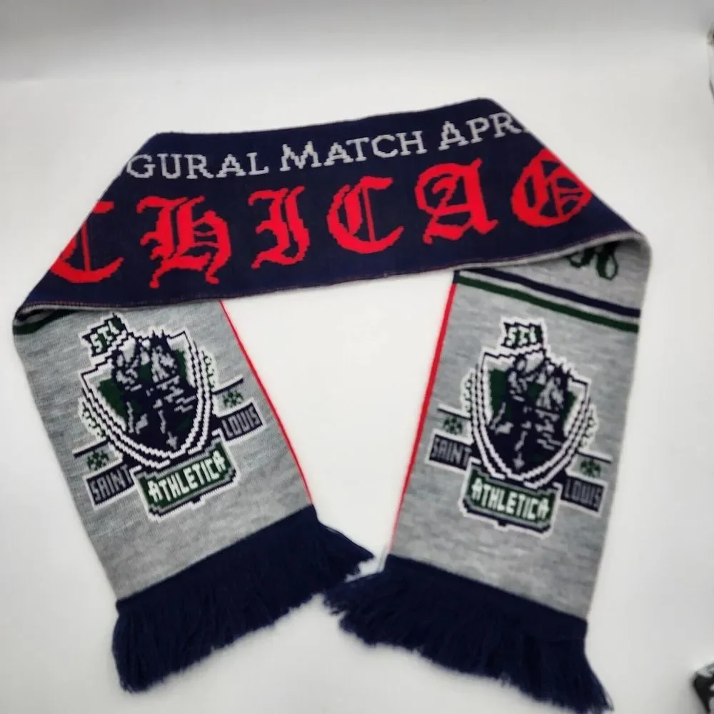 Chicago Red Stars Saint Louis Scarf‎ Red Blue Gray 55
